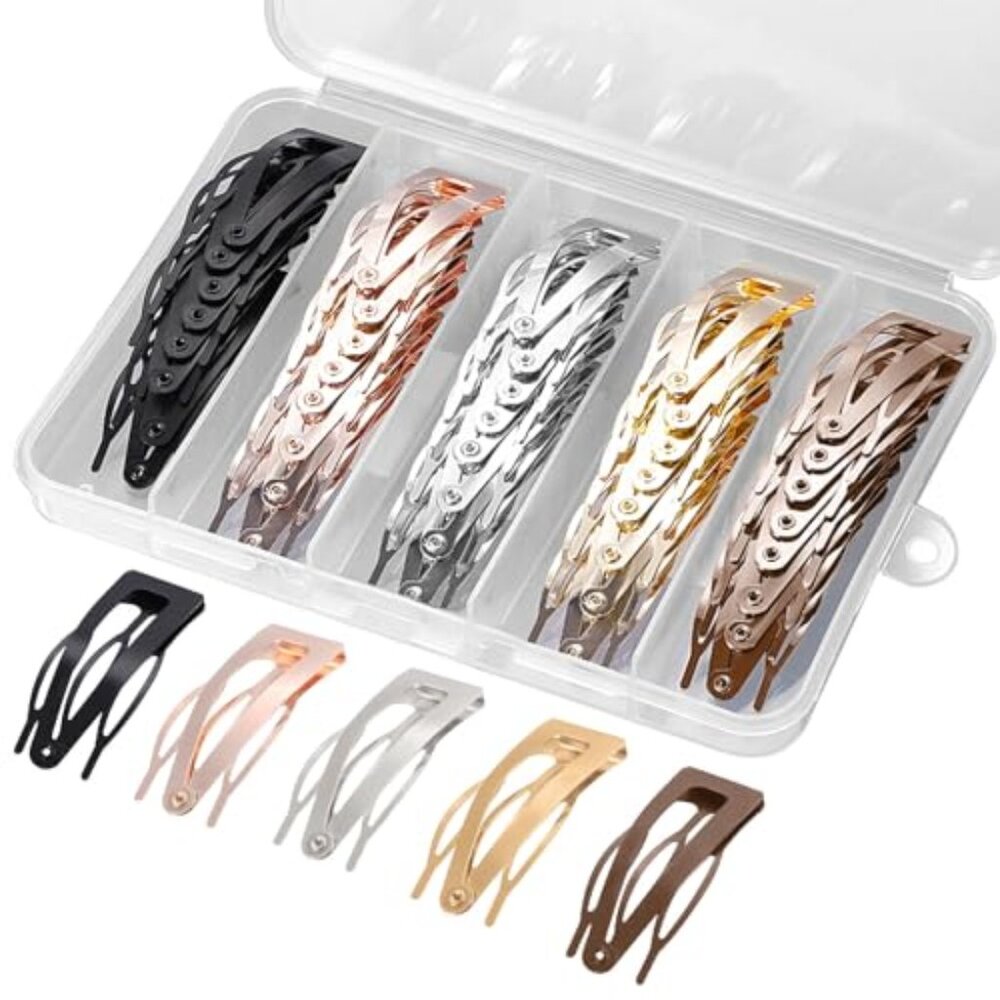 40Pcs Metal Snap Hair Clips